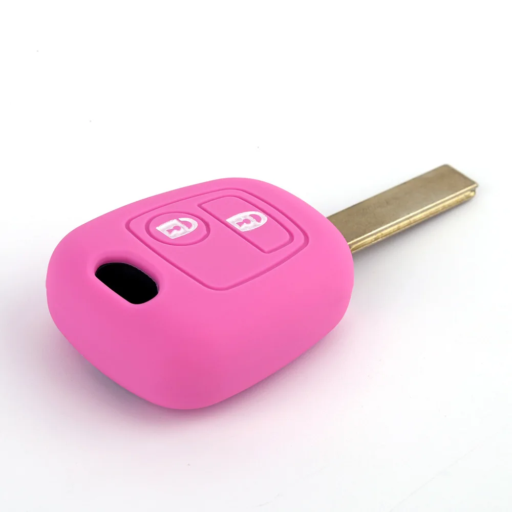 

2 Button Silicone Key Cover For Peugeot 106 107 206 207 307 Citroen C1 C2 C3 C4 Xsara Picasso For Toyota Aygo Remote Case Fob