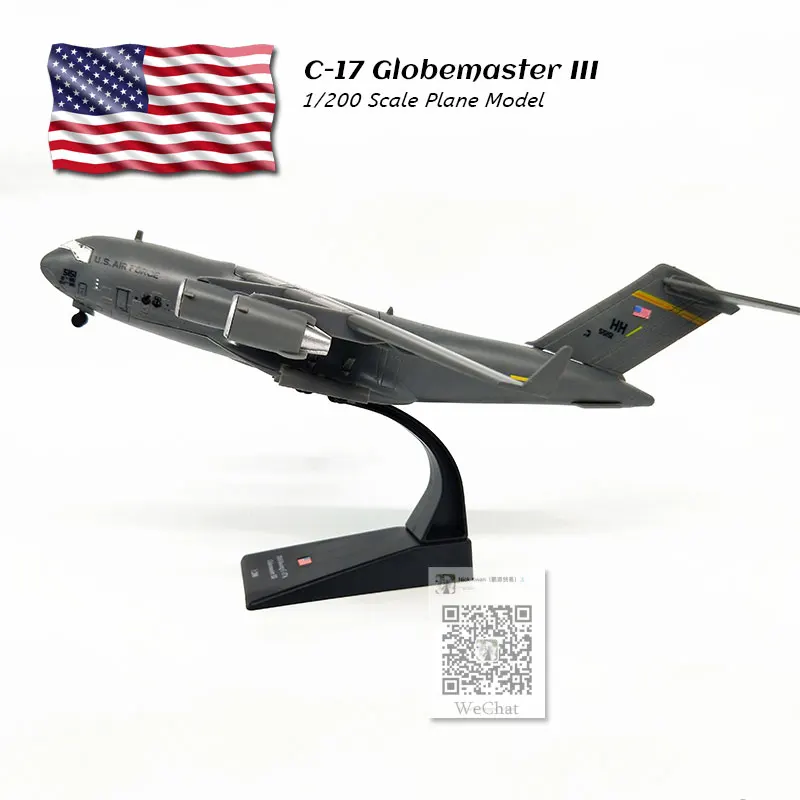 Амер 1/200 весы США C-17 Globemaster III Военный транспортный самолет литой металлический