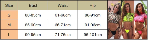 

3PCS Women's Leopard Bikini Swimwear Swimsuit Bathing Beach Holiday Short Sleeve