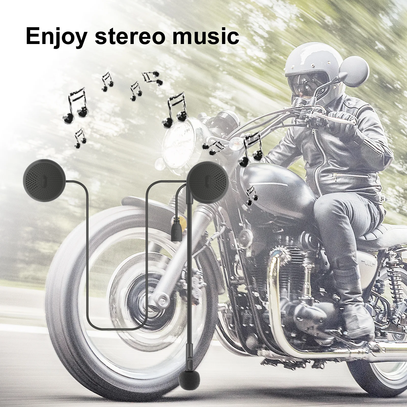 Гарнитура для мотоциклетного шлема Bluetooth 5 0 уличная спортивная Hands-Free поддержка