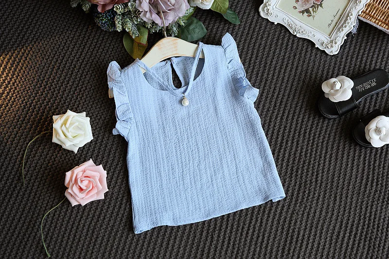 Комплекты одежды для девочек летняя детская одежда шифоновые футболки с