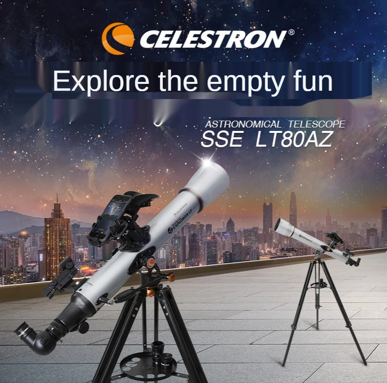 Астрономический телескоп Celestron StarSense Explorer SSE LT80 AZ рефрактор 80 мм f/11 для звезд и