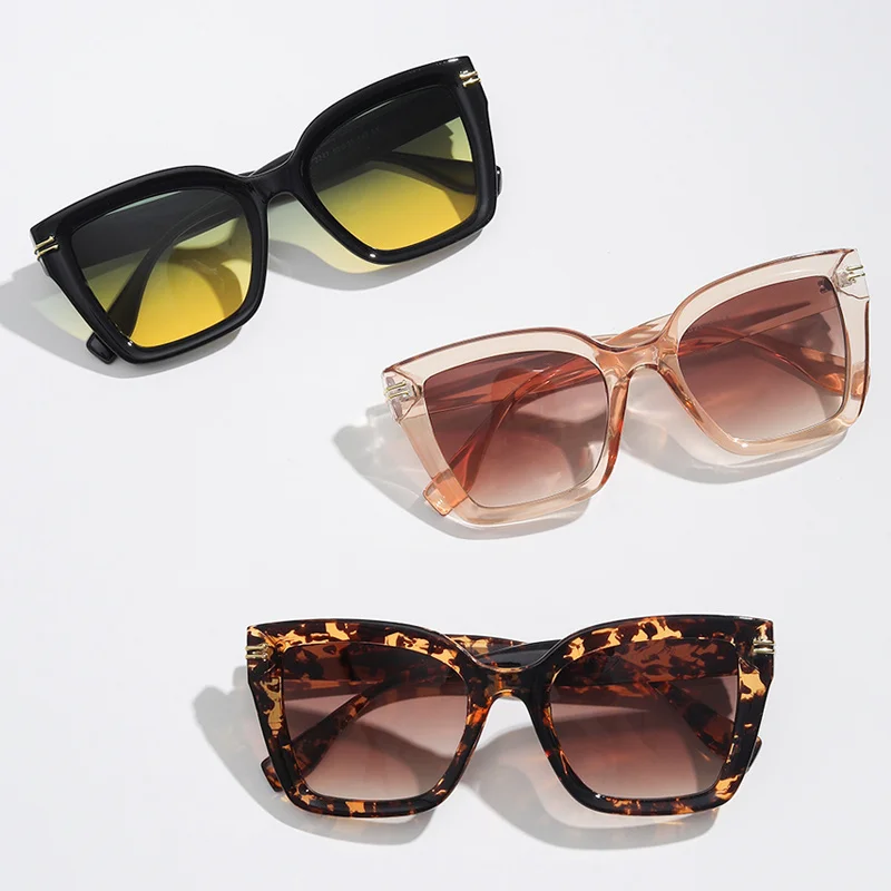 

Big Square Sunglasses Women Men Driving Glasses Gradient Green Yellow Eyeglasses Vintage Cat Eye Female Eyewear Shades Oculos