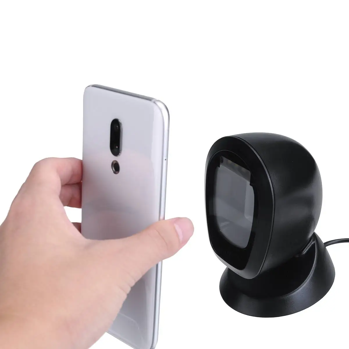 USB Автоматический сканер штрих-кодов Handsfree 1D 2D сканер штрих-кода 360 градусов Rorating сканирующая платформа с интерфейсом USB