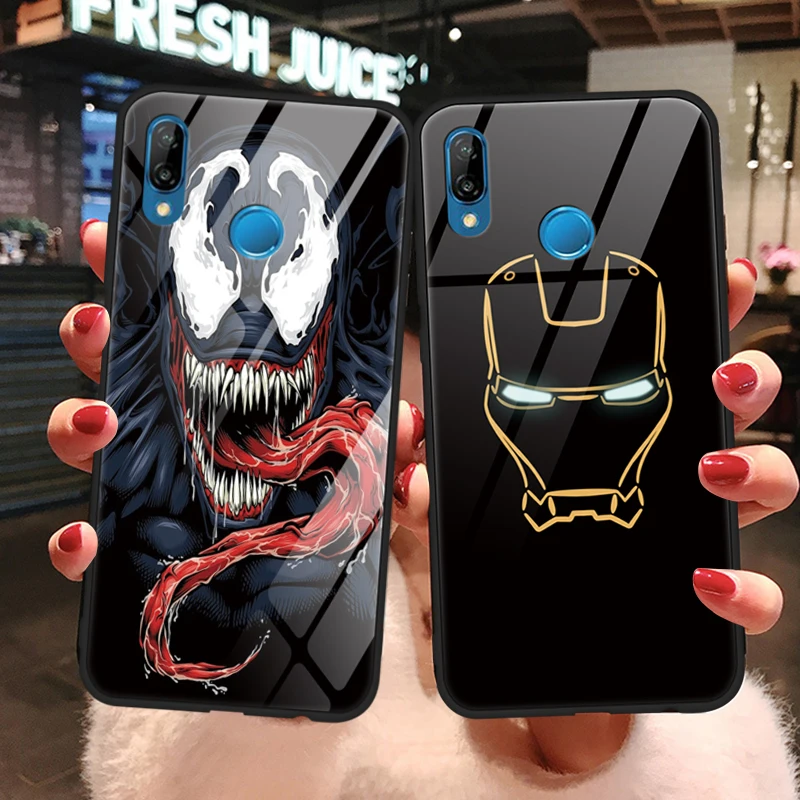 Чехол из закаленного стекла с Мстителями Marvel для huawei P20 P30 mate 20 10 P10 Pro P9 P8 Plus Honor 8X9 10 Lite nova3 Coque для P Smart