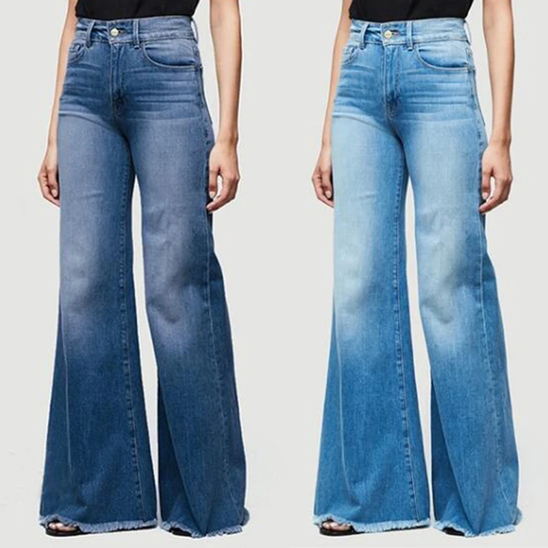 

2020 High Waist Wide Leg Jeans Brand Women Boyfriend Jeans Denim Skinny 's Vintage Flare Jeans Plus Size 4XL Pant
