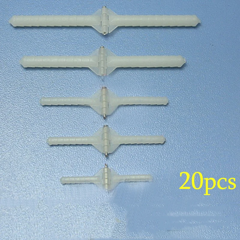 

20PCS DIY Model Accessories Wing Hinges Light Needle Type Loose Hinge L 33/43/48/67/76mm for All Kinds of Fixed Aircrafts