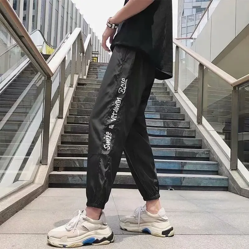 Мужские тренировочные брюки джоггеры с боковыми полосками 2020 шаровары Мужская