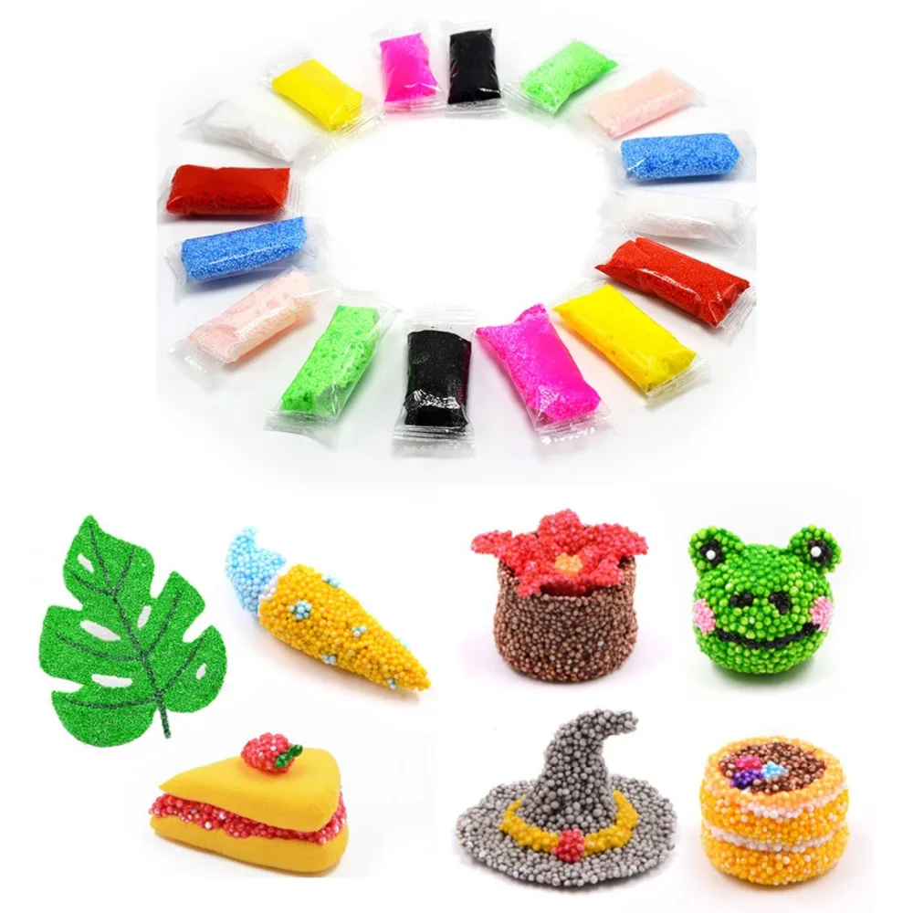 8pcs Pack DIY Snow Mud Particles Accessories Slime Balls Small Tiny Foam Beads For Floam Filler Supplies Light Clay - купить по