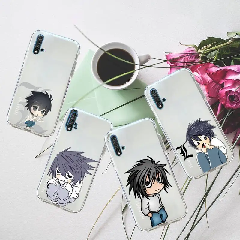 

Death Note anime Phone Case Transparent for Huawei honor P mate 40 20 30 10 50 i 9 x mate pro lite 8a