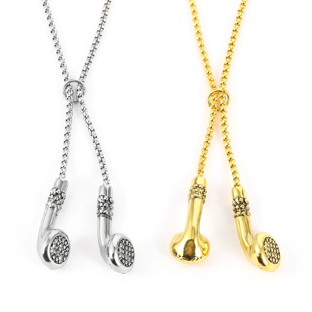 Модные ювелирные изделия мужское ожерелье хип хоп Музыкальная подвеска в виде