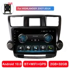Автомобильный мультимедийный плеер с GPS-навигацией, ОЗУ 2 ГБ + ПЗУ 32 Гб, Android 10,0 для Toyota Highlander 2007, 2008, 2009, 2010, 2011, 2012, 2013, 2014