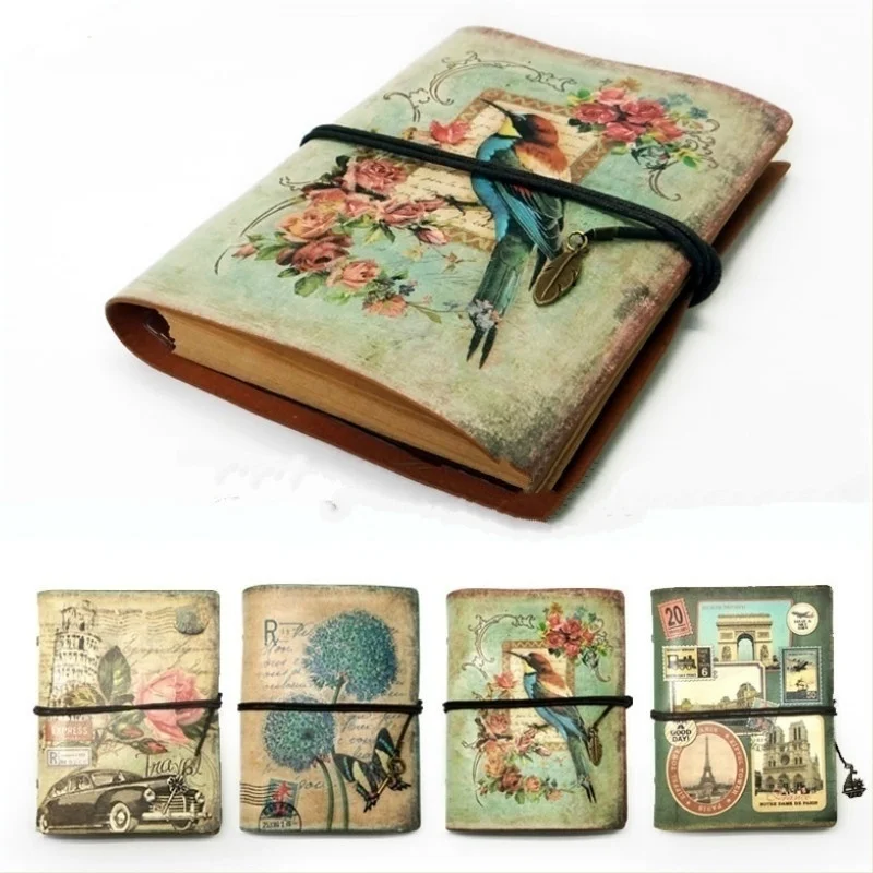

Stationery PU Leather Notebook Creative Kraft Paper Planner Sketchbook Agenda Diary Notebooks