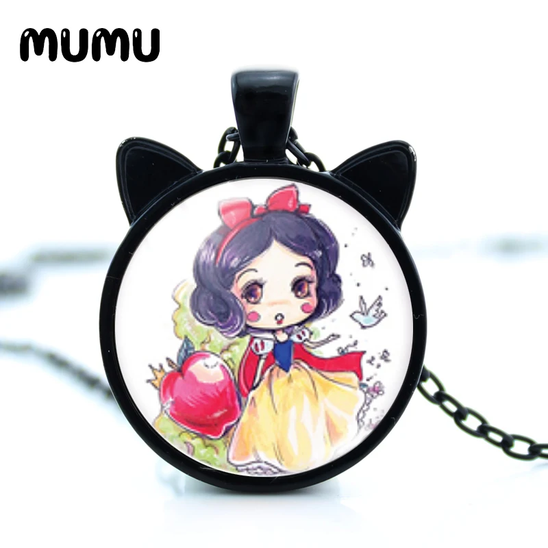 2021 Новое ожерелье с кошачьими ушками принцессы Ариэль Белоснежка белые