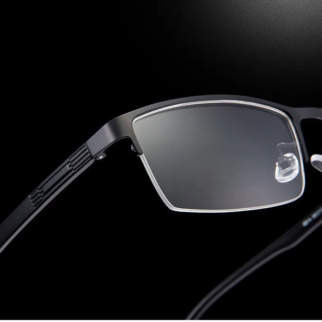 Модные мужские и женские Полуободковые очки унисекс металлическая оправа для