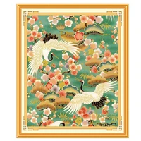 needleworkprinted cross stitchsets for embroidery kit cross stitching silk or cotton threads tree cranes