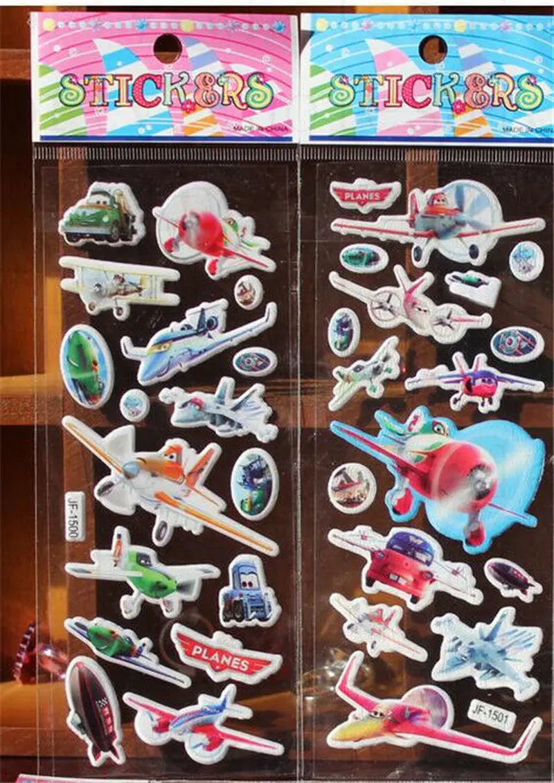 3D с героями мультфильма Самолеты Скрапбукинг &amp Бумага Crafs наклеек много-Дети
