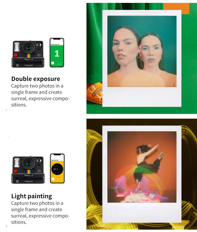 Горячая точка Polaroid фотография Onestep2 VF+ радужной камеры Райдера для Onestep2 в черно-белом цвете