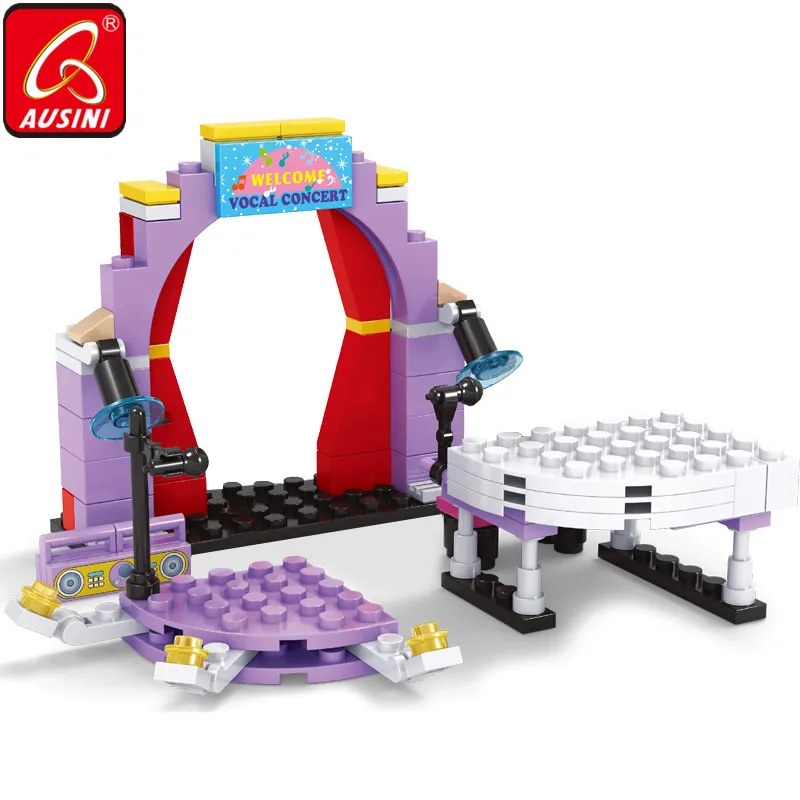 AUSINI строительные блоки Вокальный концерт модель подарочный набор для девочек