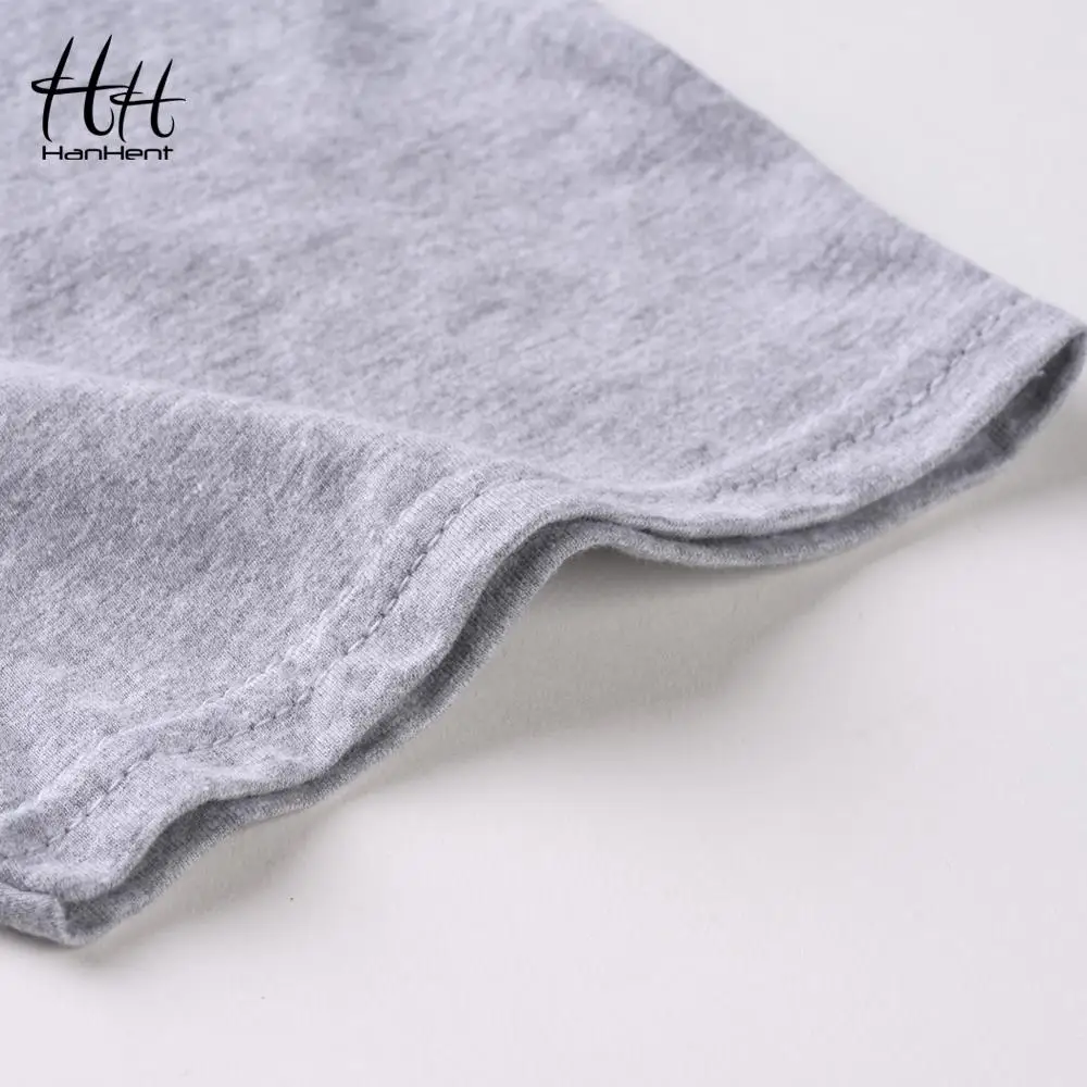 HanHent Новинка Pi Math футболки мужские хлопковые свободные с коротким рукавом