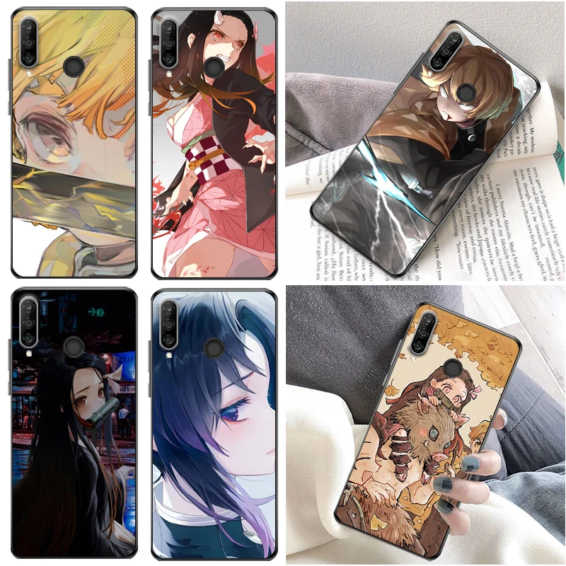 

Demon Slayer Kamado Tanjirou Kimetsu No Yaiba Kamado Nezuko Agatsuma Zenitsu Phone Case For Huawei P30 Pro Lite Funda Coque