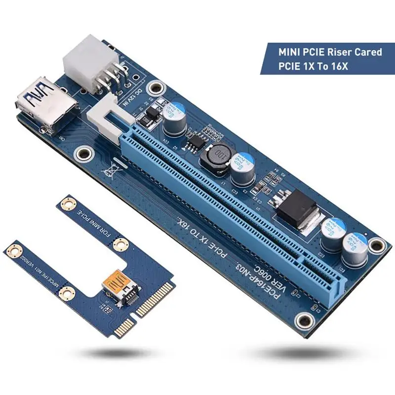 Mini PCI-E PCI Express 16XRiser для ноутбука удлинитель головок Графика карты EXP GDC BTC Antminer