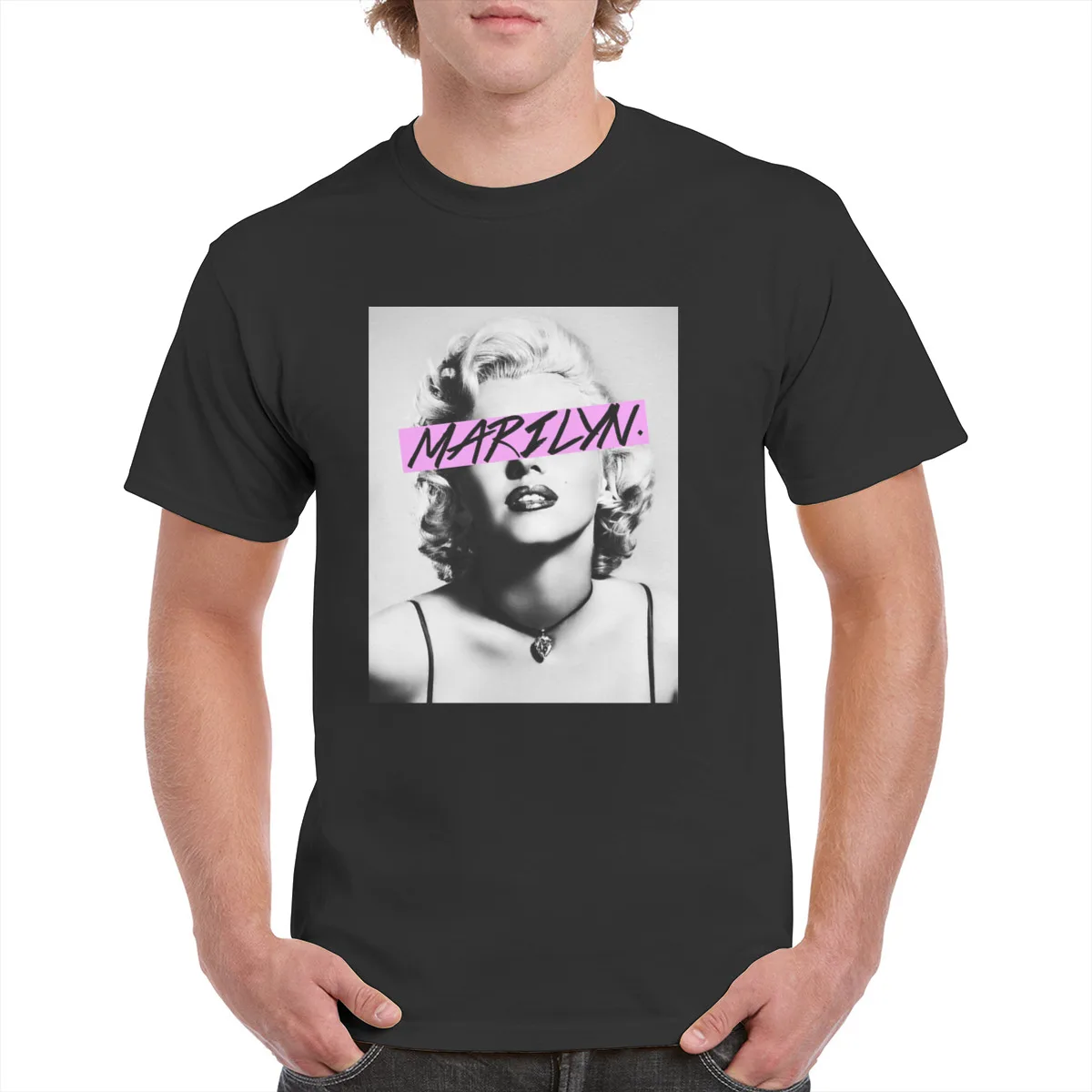 

Funny Marilyn Monroe balck and white Photograph T-Shirt Unisex graphics Tees 100% Cotton Tops Female/Man