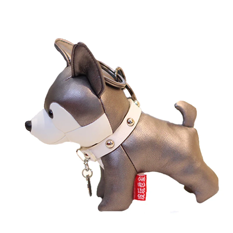 Искусственная кожа Шиба ину Собака Хаски Ключи Кольцо Подвеска кукла ручной