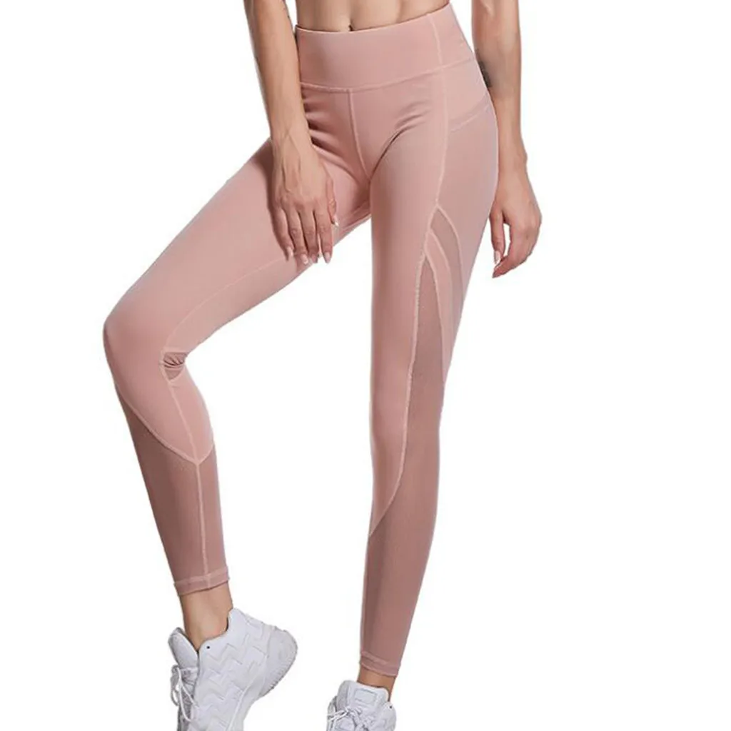 SAGACE European And American Fitness Yoga Pants Women's Pocket Leggings High Waist Sports Exercise Running Jogging Pant | Спорт и