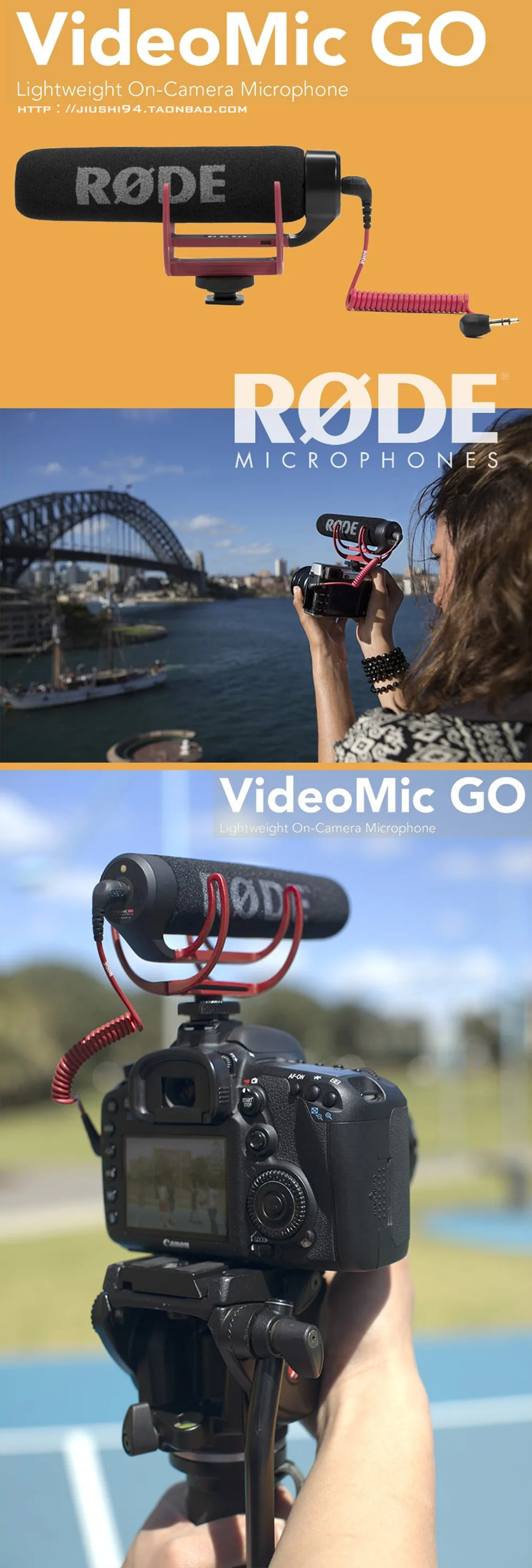 Микрофон для зеркальной цифровой Rode VideoMic Go видеокамера Микрофон для Canon Nikon sony микрофон Rode Go Rycote видео микрофон