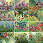 Красочная Алмазная вышивка стразы, мозаика, искусство сделай сам, алмазная живопись, цветок, вышивка крестиком, поделки в виде животных, домашний декор