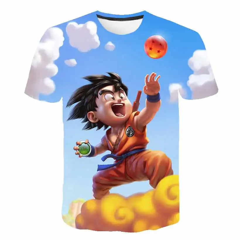 

4-14T toddler cool boy girl Japanese anime print T-shirt summer shirt short sleeve unisex fashion children clothing new Tshirts