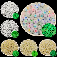 4080pcs 7810mm luminous letter number loose beads diy crafts for jewelry making necklace bracelet pendant wholesale