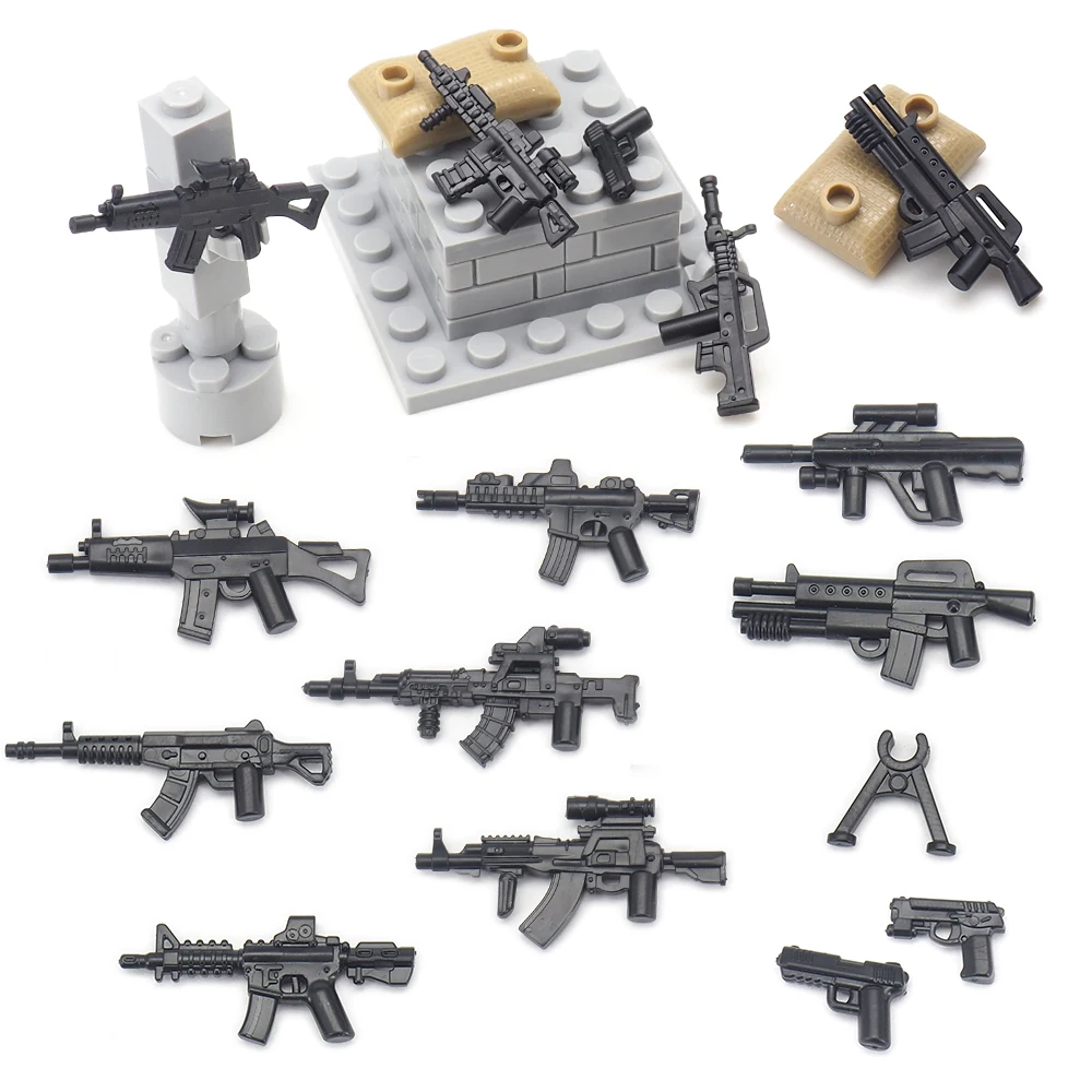 

Military Assault Tactics Pistol AK 47 Weapons Series Building Block Moc WW2 Figures Equipment Model Child Christmas Gift Boy Toy