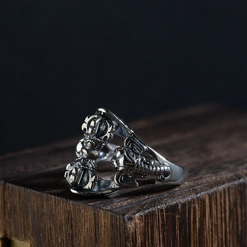 

Кольцо FNJ из серебра 925 пробы для Мужчин, Ювелирные изделия, кольца из чистого серебра 100% пробы в стиле панк, слон на удачу