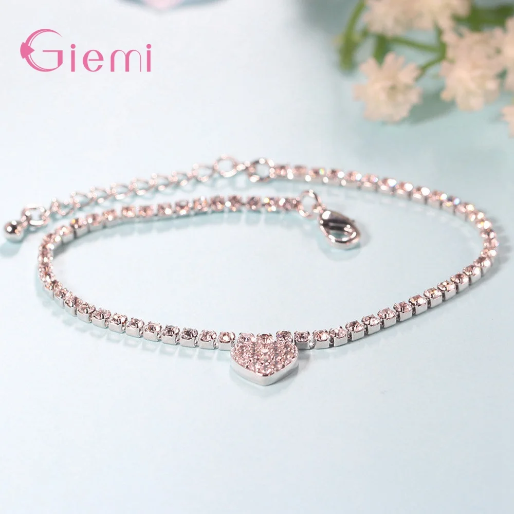 Женский браслет-цепочка из стерлингового серебра 925 пробы свадебные ювелирные