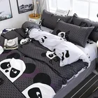 Детский набор для ухода за кожей Размеры 220x240 постельное белье с рисунками из мультфильмов панда с двойным Двухспальное постельное белье набор постельного белья