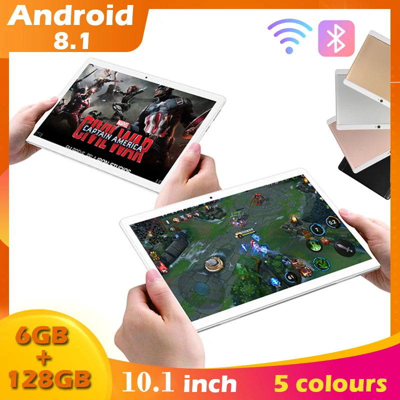 Новый планшет на Android 8 1 планшеты 6 ГБ + 128 Гб IPS 10 дюймов две SIM карты камеры Wi Fi Bluetooth