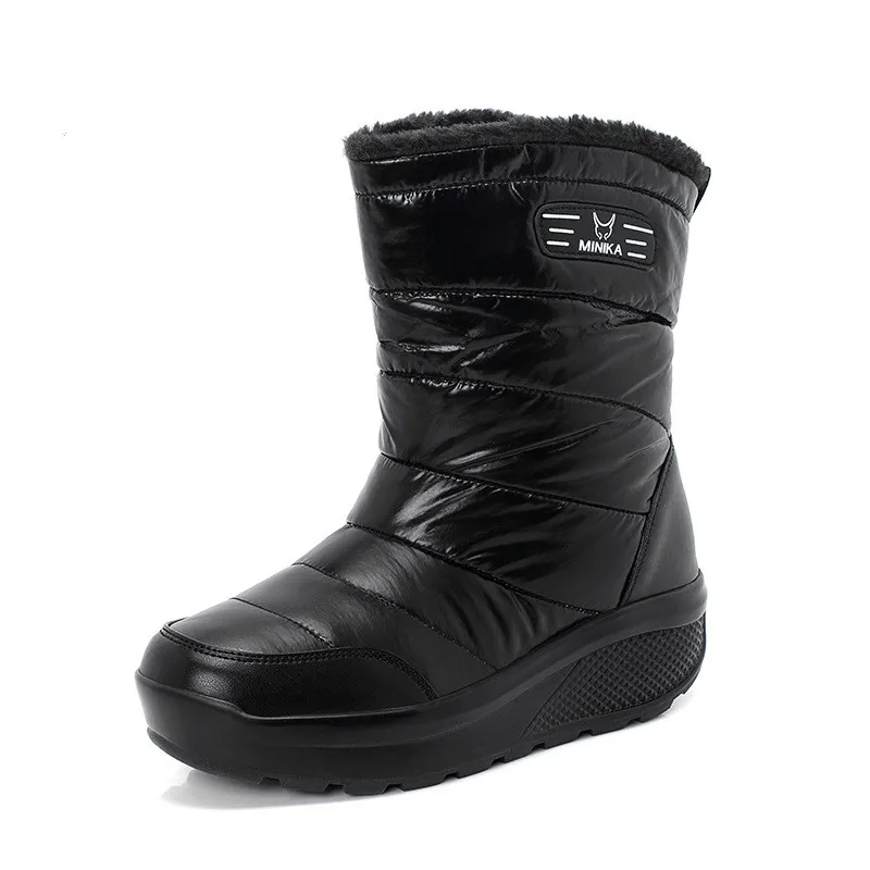 

Fashionable Women's Boots Keep Warm; Short Plush Waterproof Snow Boots; Pu-covered Winter Boots; Thick-soled Women's Shoes