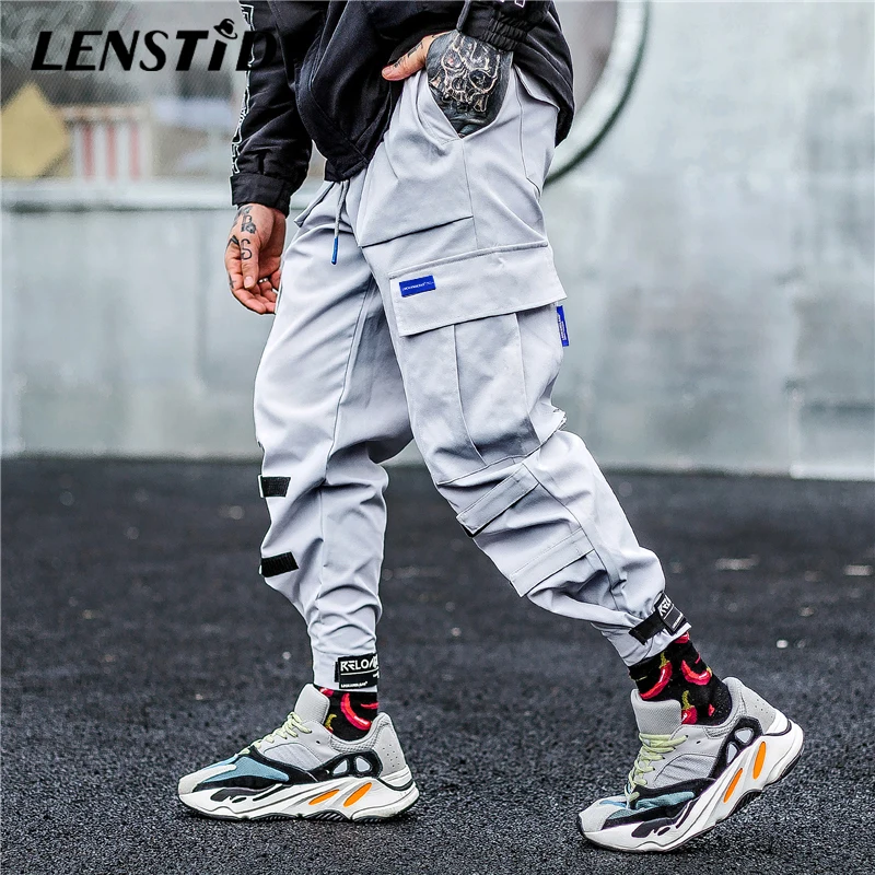 Брюки карго LENSTID мужские с карманами уличная одежда в стиле хип хоп Джоггеры