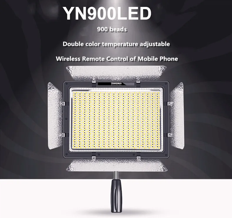 YONGNUO YN900 YN-900 Pro светодиодный свет панели видео с регулируемой цветовой температурой 3200 K-5500 K для камеры Canon Nikon видеокамеры