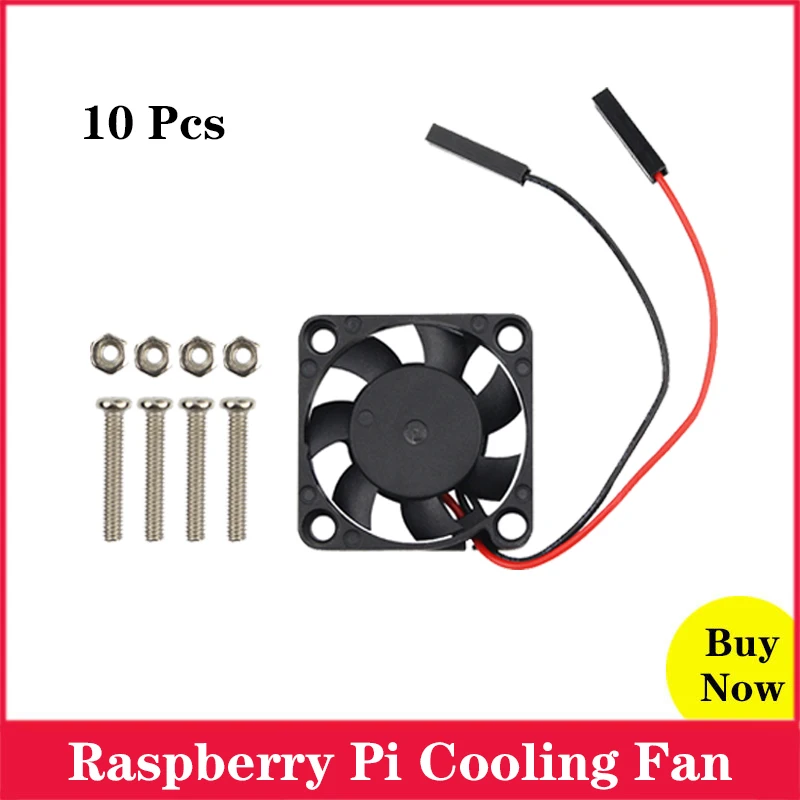 Вентилятор охлаждения для Raspberry Pi 4 Model B 4B 3B 3 + 10 шт. В 5 В|Аксессуары