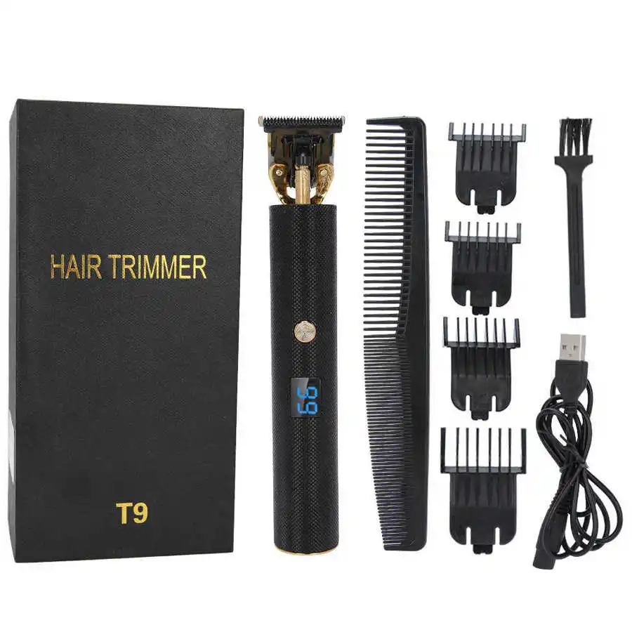 

Машинка для стрижки волос с цифровым дисплеем, водонепроницаемый триммер для волос с прямой зарядкой, 0 лезвий, для салона