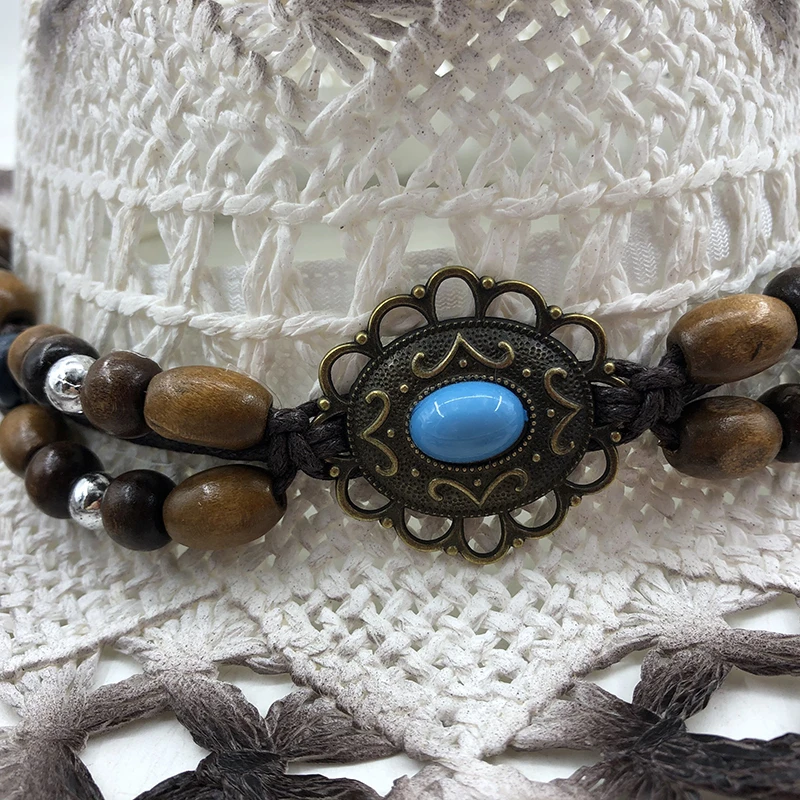 Модная натуральная соломенная ковбойская шляпа для женщин и мужчин плетеные