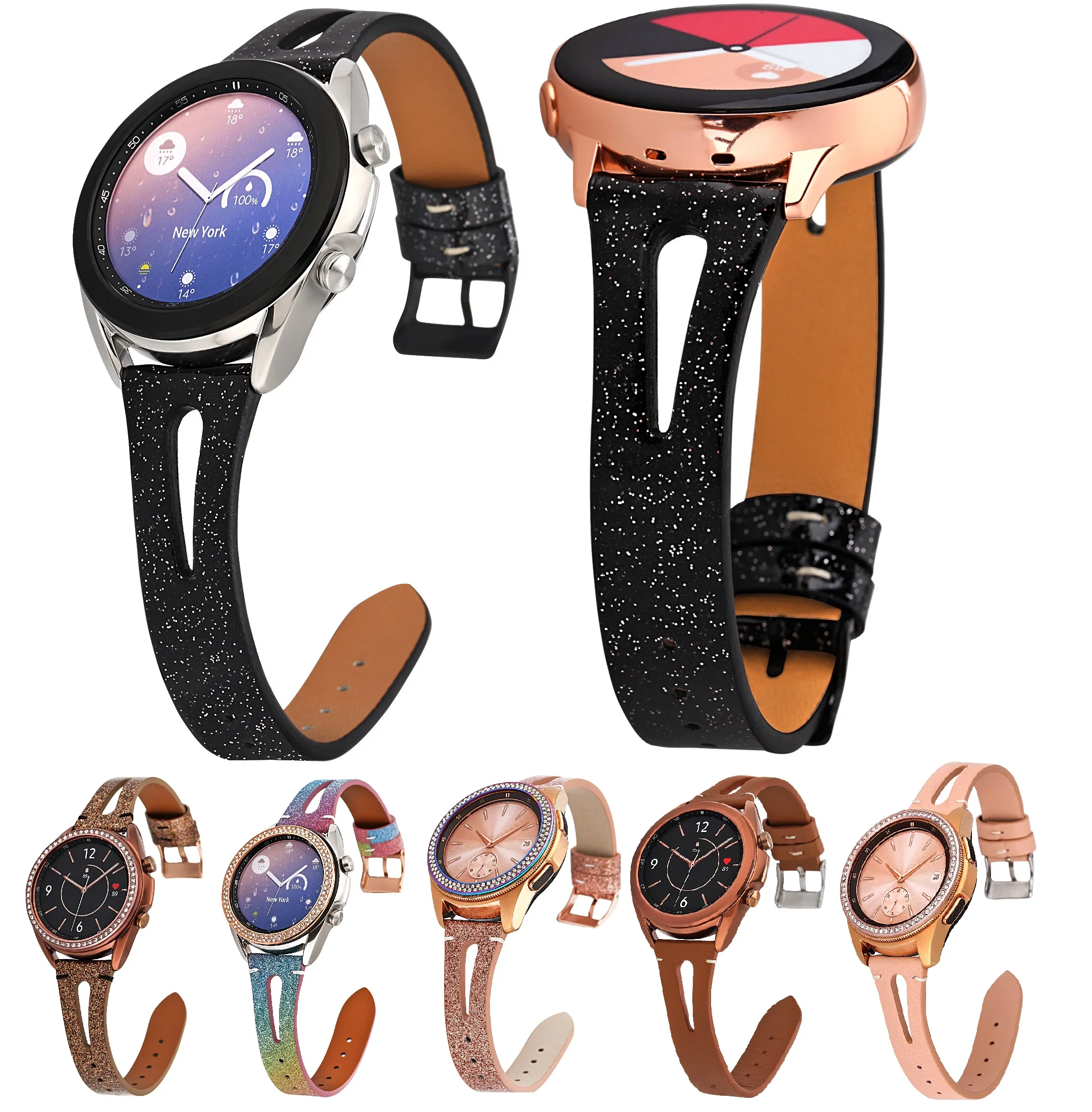 

20mm Slim Genuine Leather Band Strap for Samsung Galaxy Watch Active 2/Watch3 41mm Strap for Galaxy watch 42mm accessories
