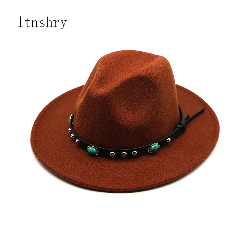 Осенне зимняя сохраняющая тепло Женская и Мужская шерстяная фетровая джазовая