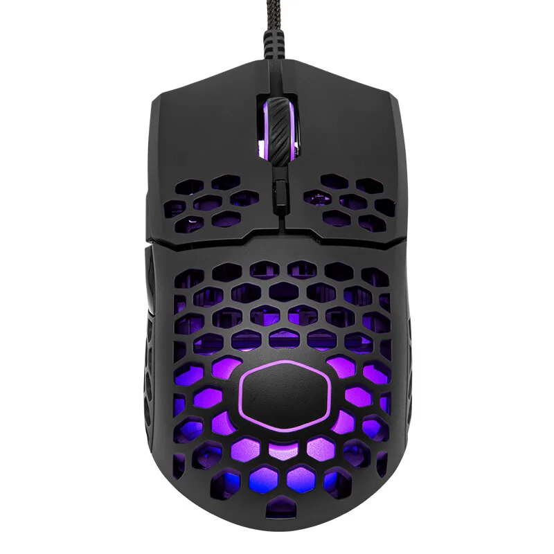 Cooler Master MM711 60G Gaming Mouse with Lightweight Honeycomb Shell,Ultraweave Cable and RGB Accents,Pixart PMW 3389 16000 DPI