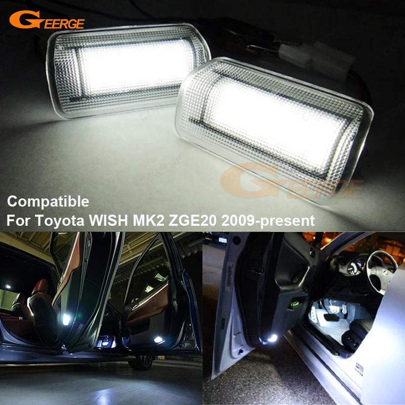 

For Toyota WISH MK2 ZGE20 2009-present Excellent Ultra bright Smd LED Courtesy Door Light Bulb No OBC error car Accessories