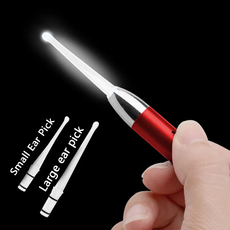 

LED Flash Light Ear Wax Pickers Cleaner set Children's Household Silicone Soft Head Luminous Ear Pick Visually Illuminated USB