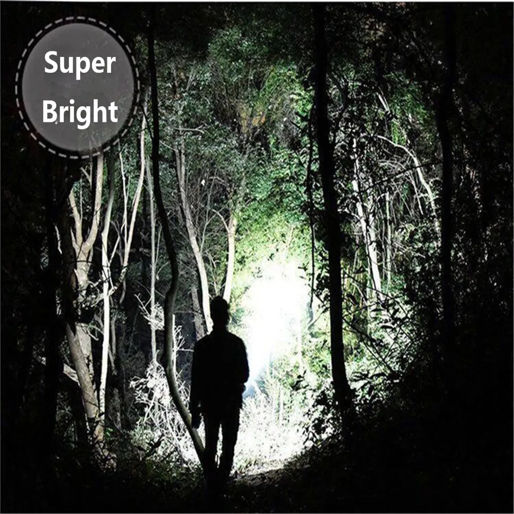 

20000LM Super LED Flashlight Rechargeable Tactical Torch Multi-Modes Zoomable Outdoor Bicycle Light For Camping Hiking Fishing
